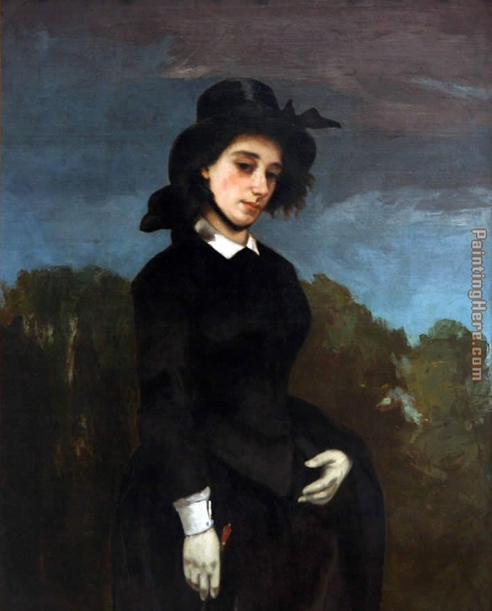 Woman in a Riding Habit painting - Gustave Courbet Woman in a Riding Habit art painting